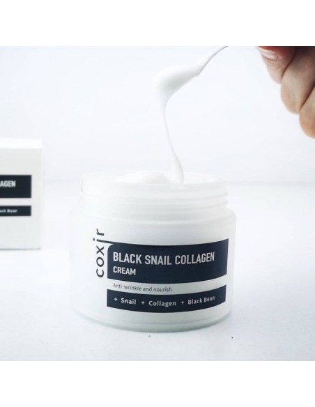 COXIR Crème visage Anti-âge Intensif Mucus Escargot Noir Black Snail Collagen Cream 50ml