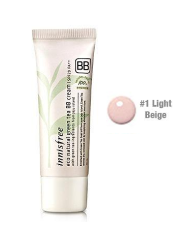 INNISFREE Eco Natural Green Tea BB Cream SPF29PA++ 40ml 01 Light Beige