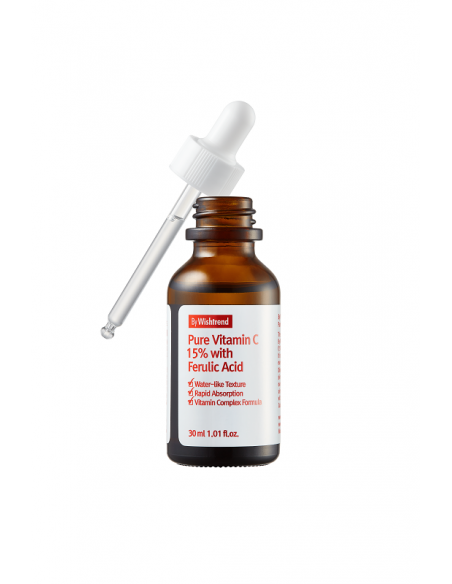 By Wishtrend Serum Pure Vitamin C15% with Ferulic Acid Réparateur Eclat Anti-âge-taches-imperfections 30ml