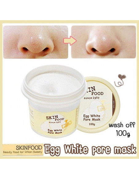 SKINFOOD Masque Eclat et anti-pores dilatés « Egg White Pore Mask » pot de 100 gr